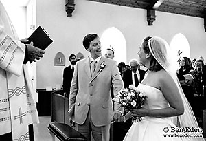 Wedding ceremony at St. Peter's Catholic Church in Washington, Virginia