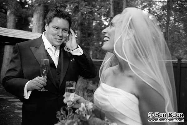 Unposed photograph of a Bride and Groom enjoying their wedding day in Washington, DC