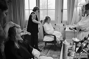 Bride with Hairdresser at the Suite
