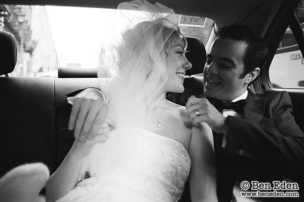 A Rome, Italy wedding photograph in black & white